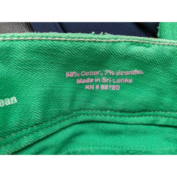 Lilly Pulitzer WORTH Sz O Bright Green Stretchy Straight Leg Jeans - Picture 7 of 11